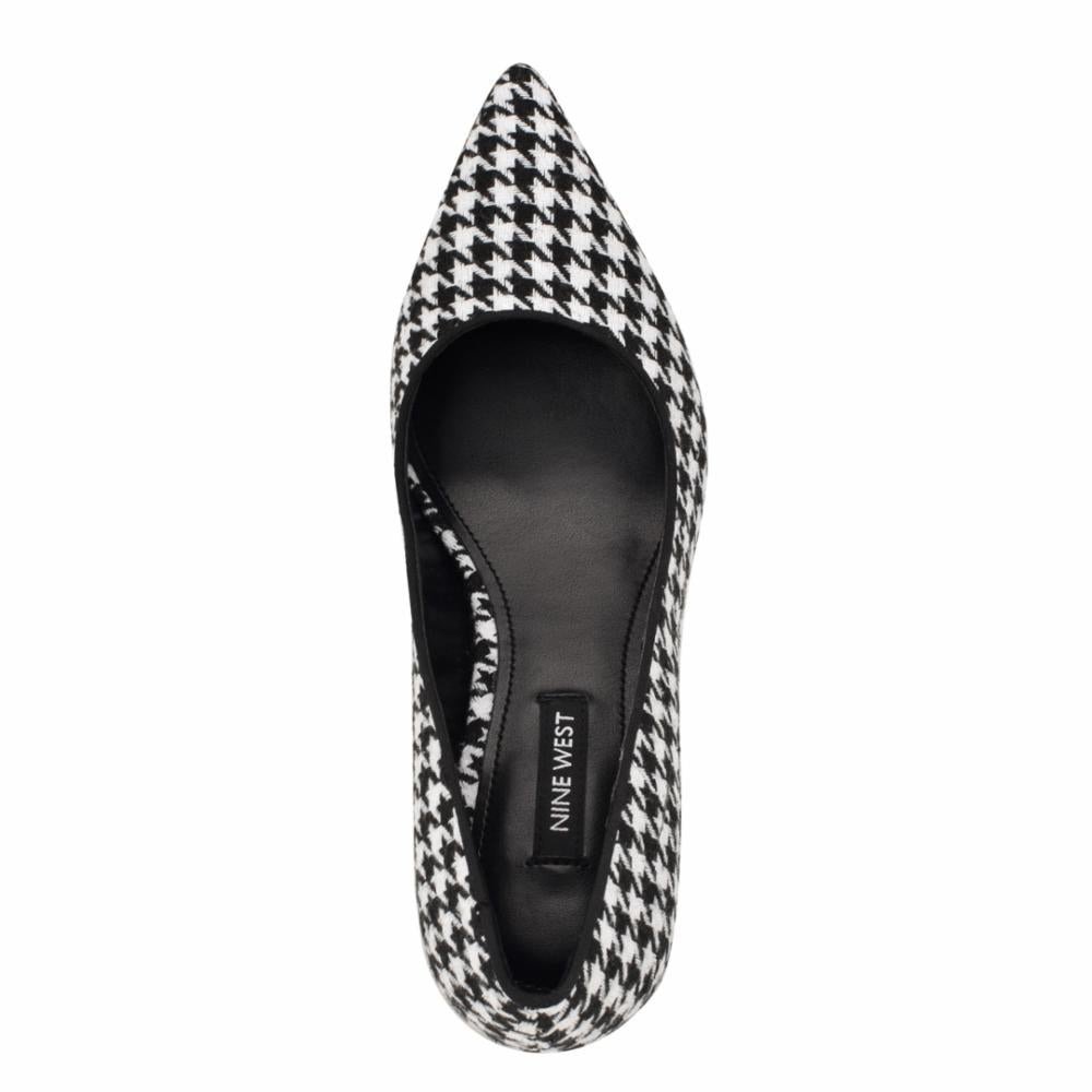 Nine West ARLENEP2 BLACK+WHITE/BLACK/CT HOUNDSTOO