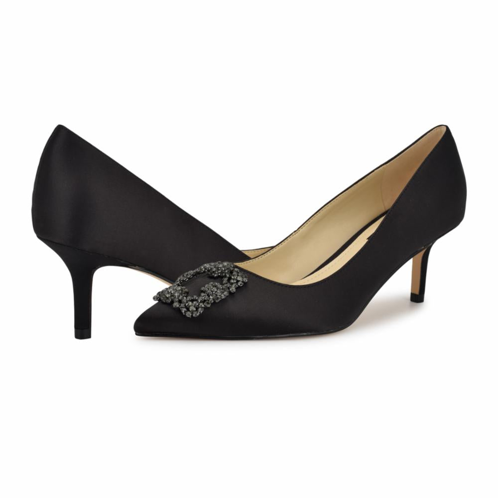 Nine West AWYSH2 BLACK/CRYSTAL SATIN