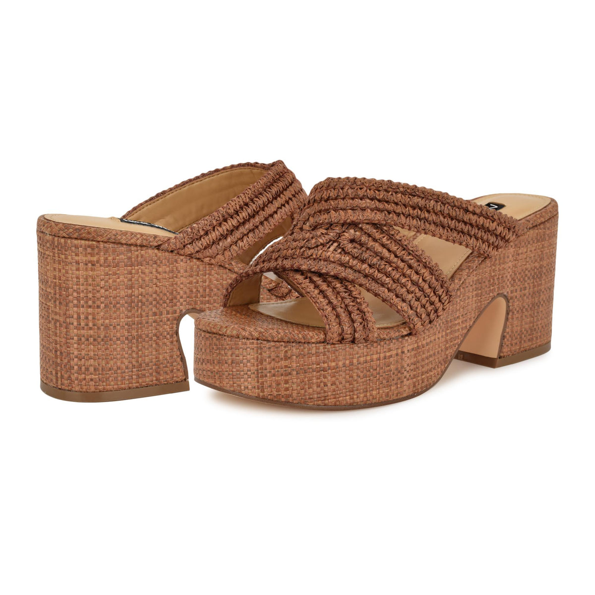 Nine West BEMAY2 DK BROWN237/QY CROSS WOVEN PT