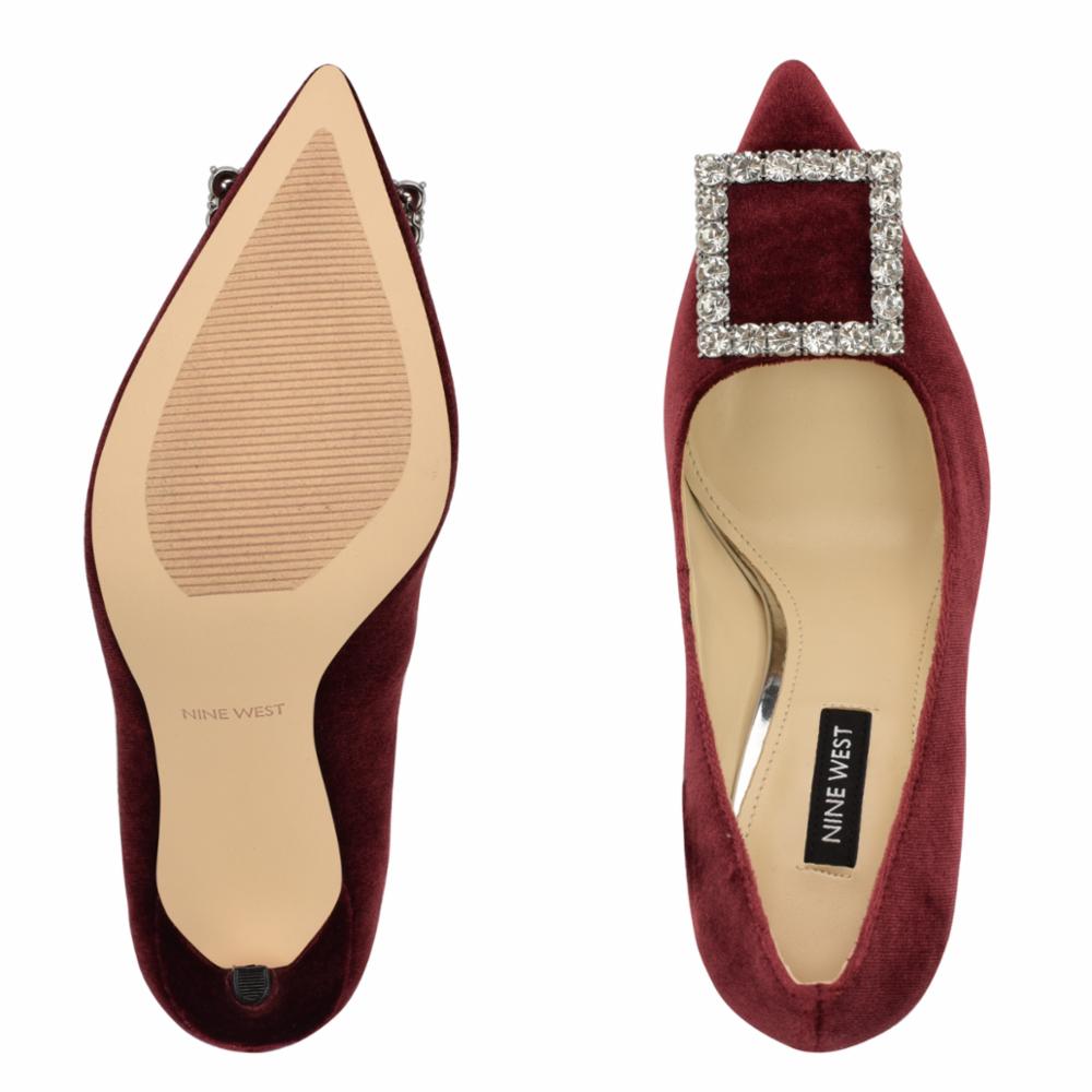 Nine West FRANNY2 BURGUNDY159/HS VELVET-02