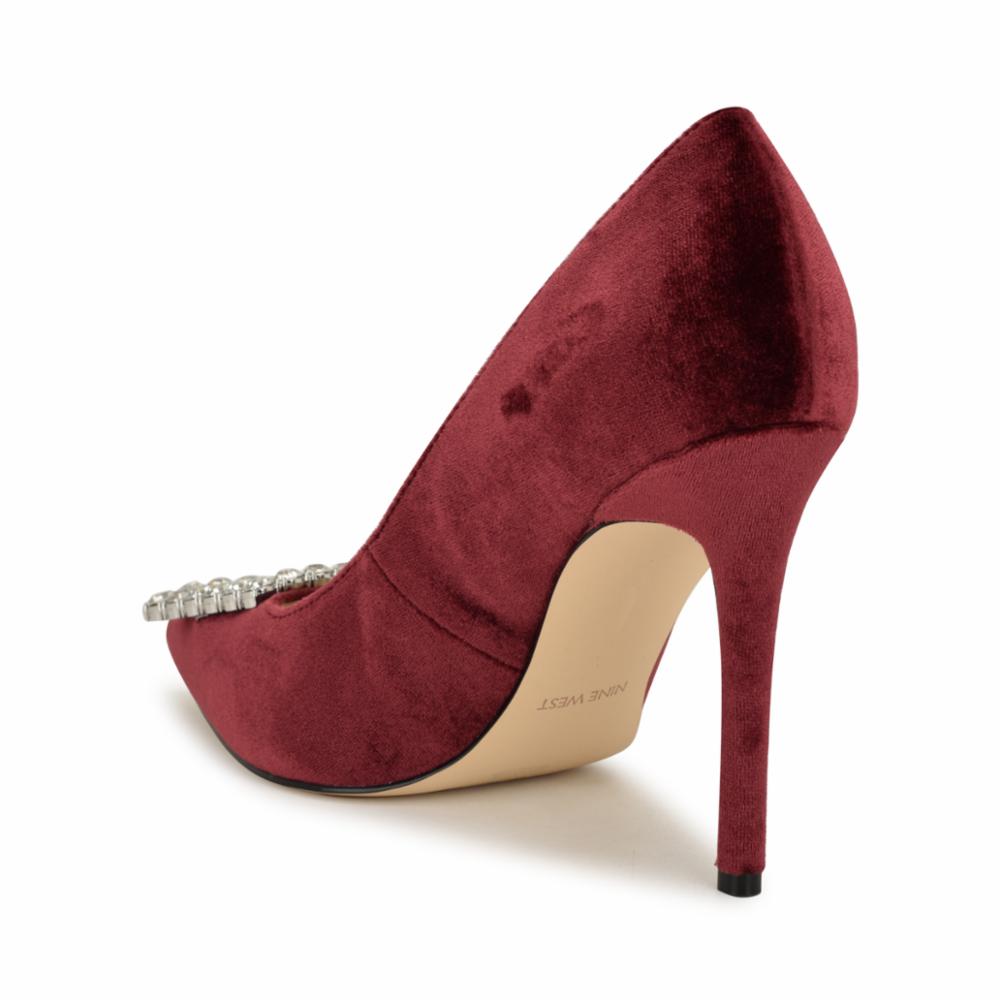 Nine West FRANNY2 BURGUNDY159/HS VELVET-02