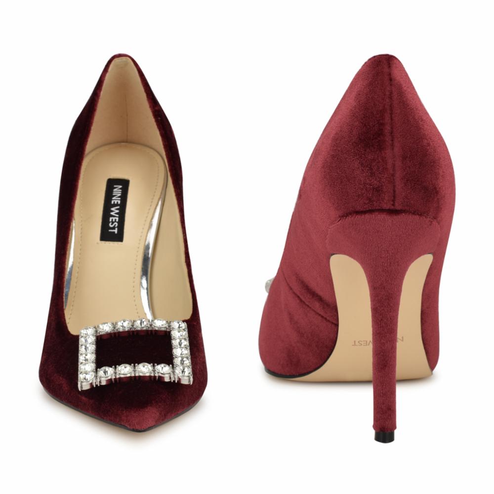 Nine West FRANNY2 BURGUNDY159/HS VELVET-02