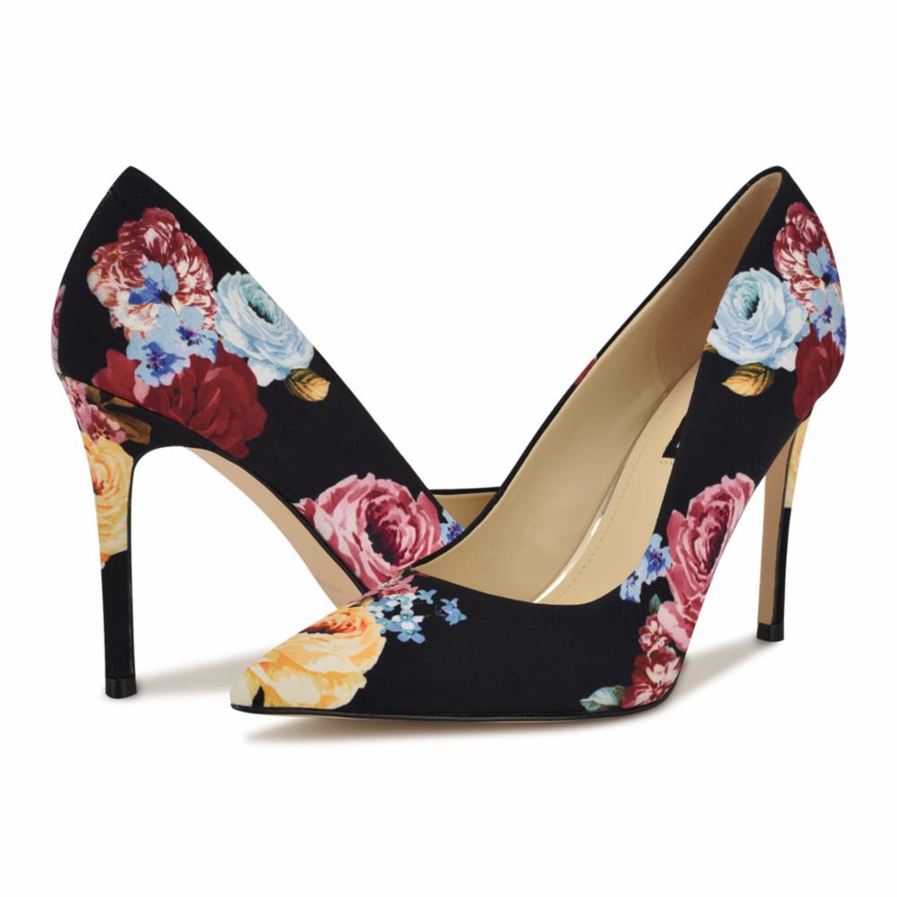 Nine West FRESH2 BLACK MULTI/NEW SCATTERED ROSE