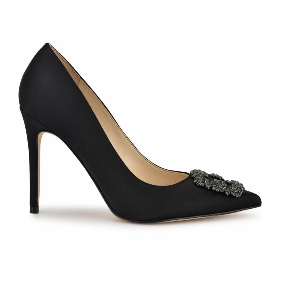 Nine West FRONZ2 BLACK/CRYSTAL SATIN