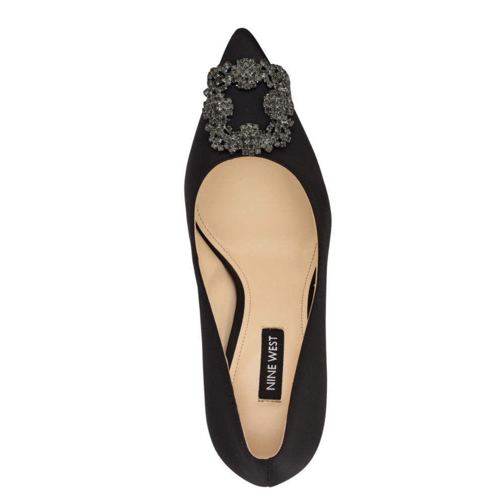 Nine West FRONZ2 BLACK/CRYSTAL SATIN