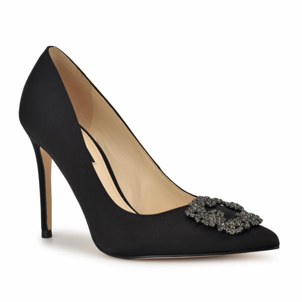 Nine West FRONZ2 BLACK/CRYSTAL SATIN