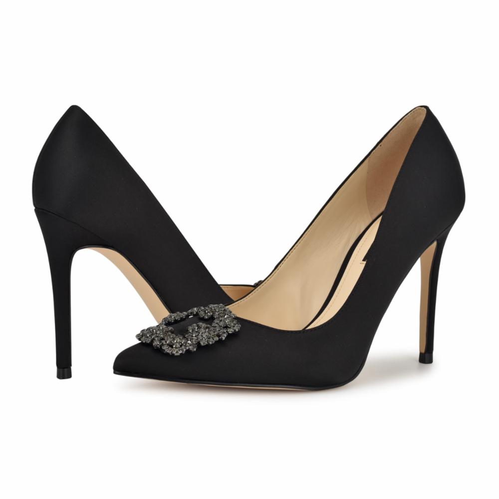 Nine West FRONZ2 BLACK/CRYSTAL SATIN