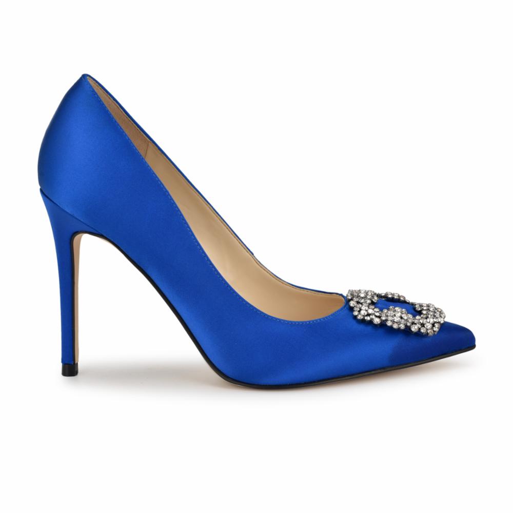 Nine West FRONZ2 BRIGHT BLUE1146/CRYSTAL SATIN