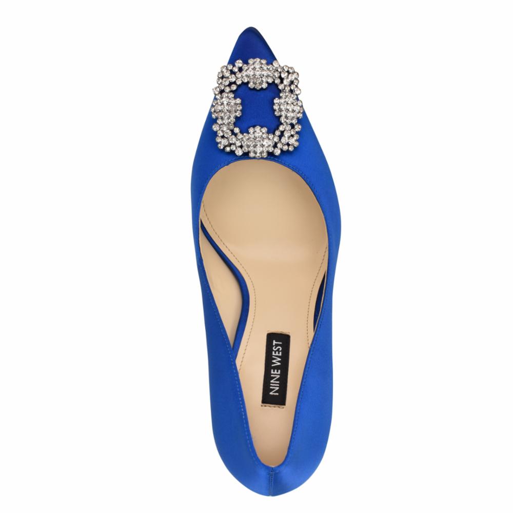 Nine West FRONZ2 BRIGHT BLUE1146/CRYSTAL SATIN