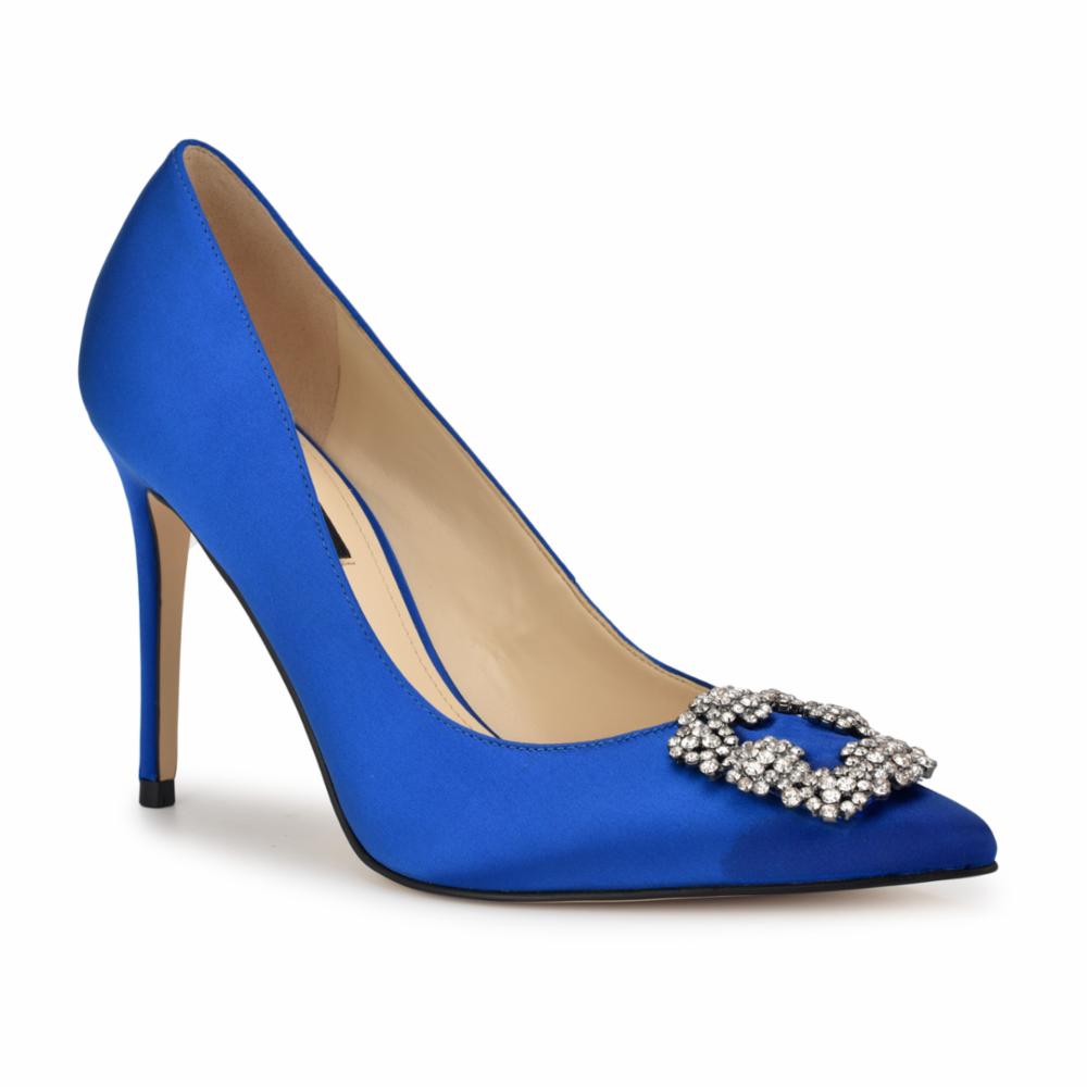 Nine West FRONZ2 BRIGHT BLUE1146/CRYSTAL SATIN