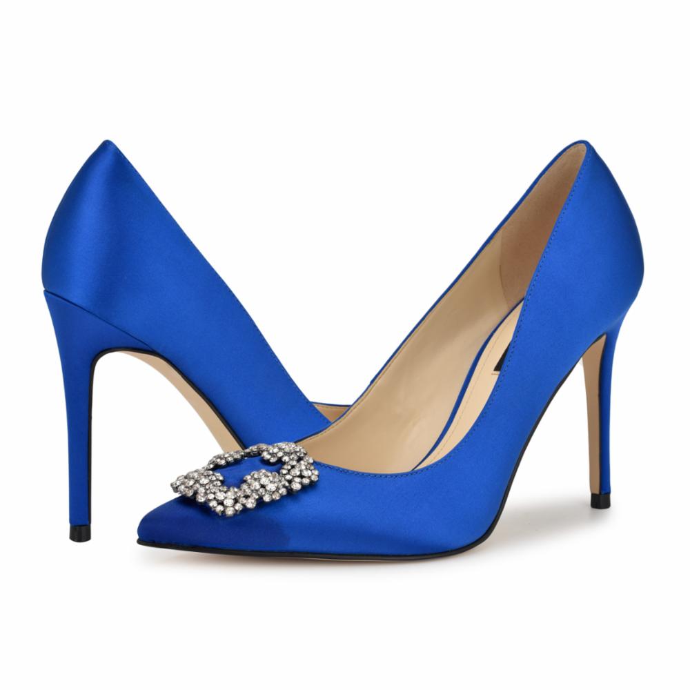 Nine West FRONZ2 BRIGHT BLUE1146/CRYSTAL SATIN