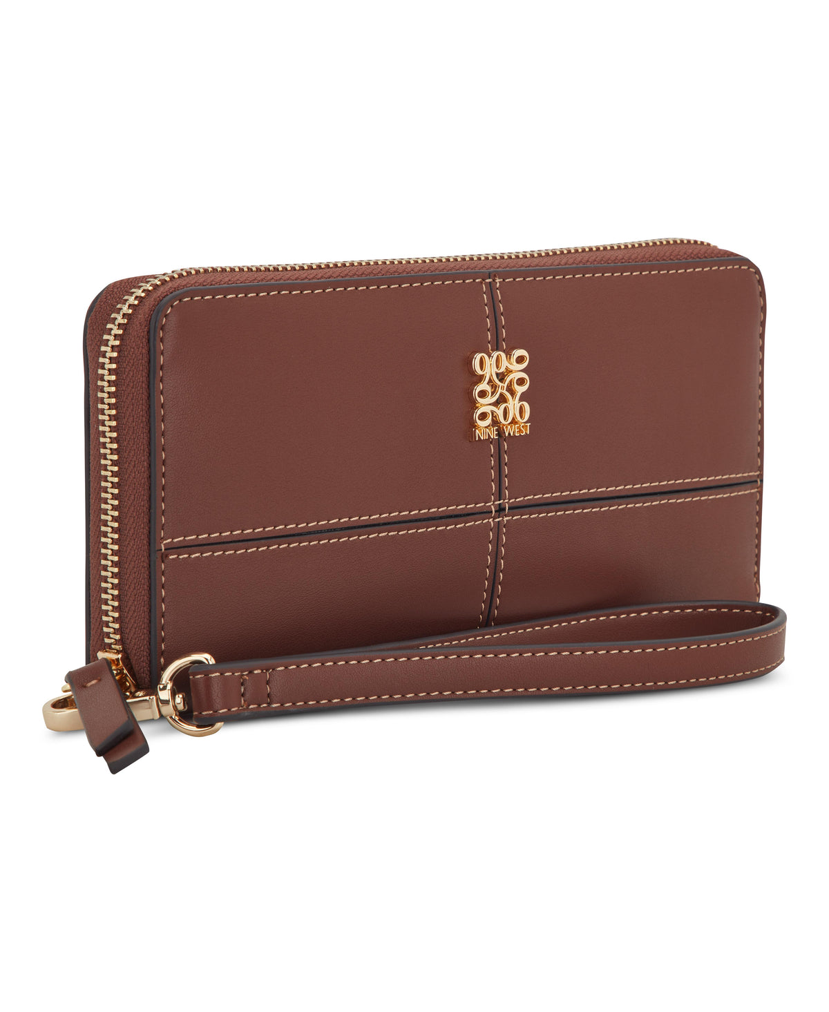 Nine West Handbags PAXTIN SLG ZIP ARND WRLT WLLT MAHOGANY