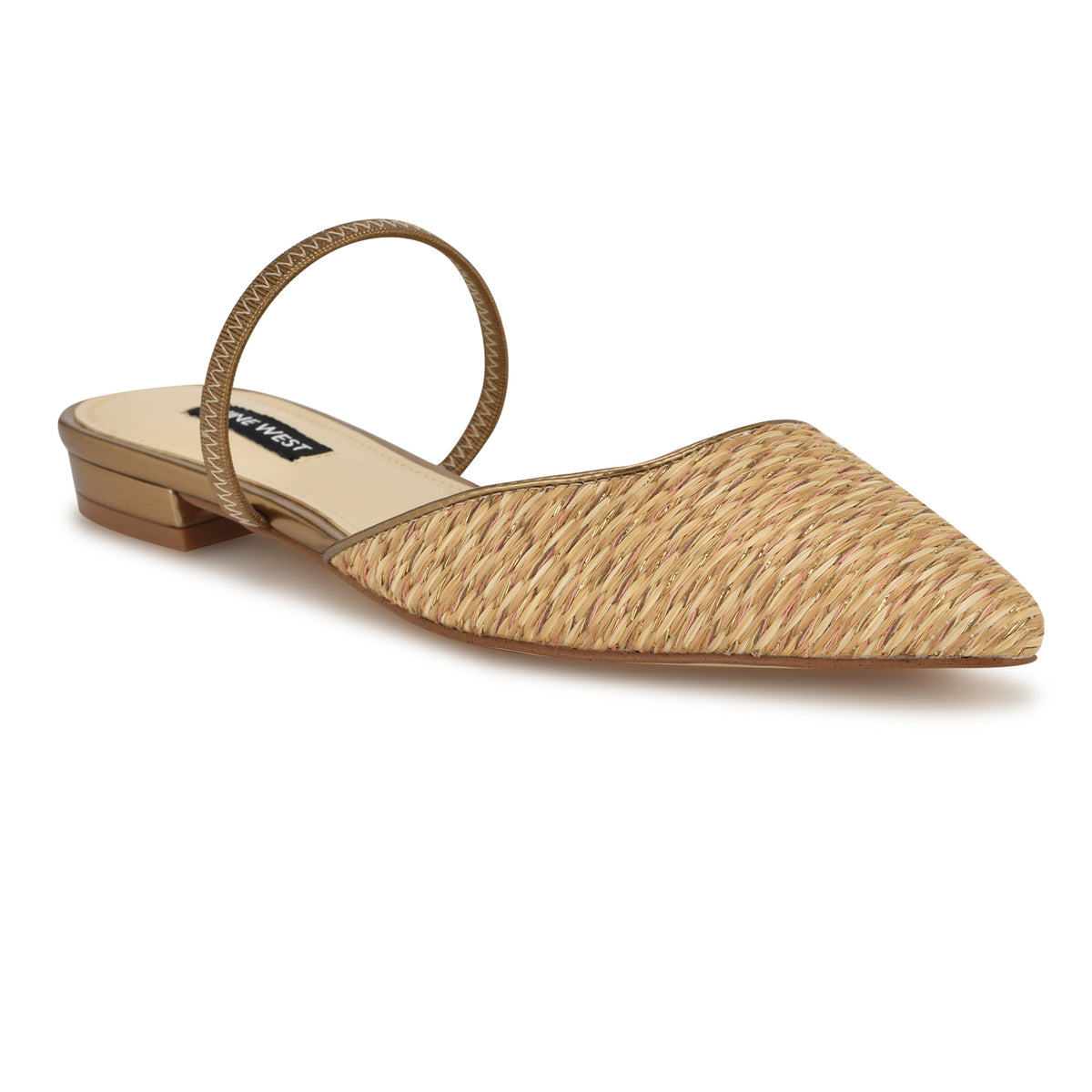 NINE WEST GORGAP2 NATURAL91255/BRONZE34/METALLIC