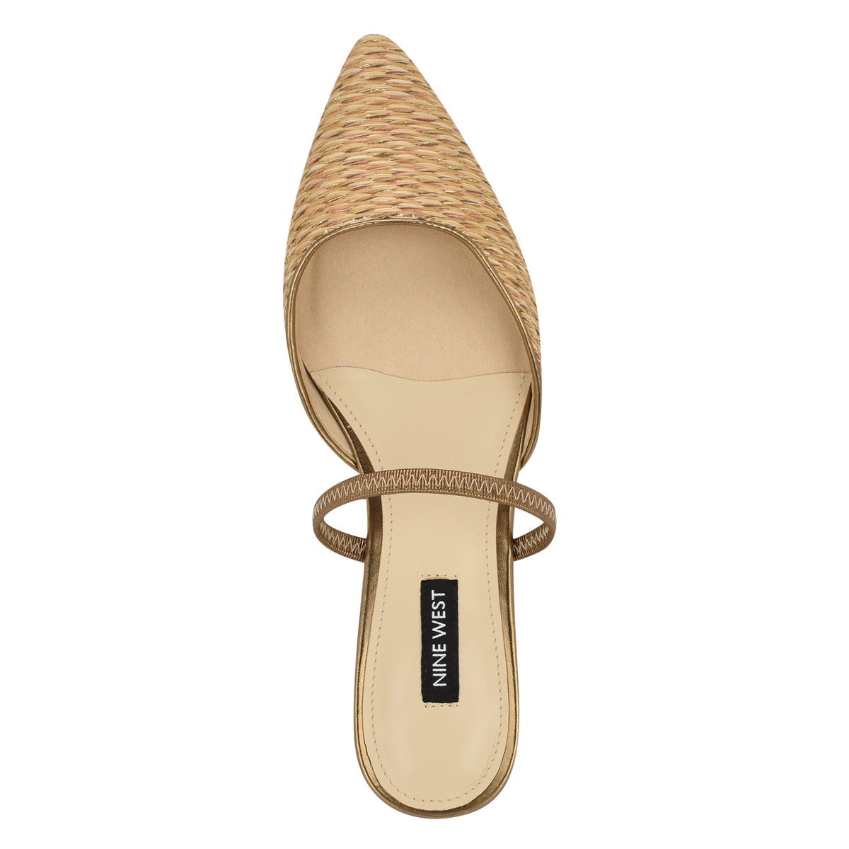 NINE WEST GORGAP2 NATURAL91255/BRONZE34/METALLIC