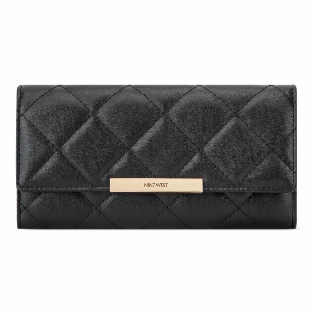 Nine West Handbags MIRABELLA SLG CHECK SEC BLACK