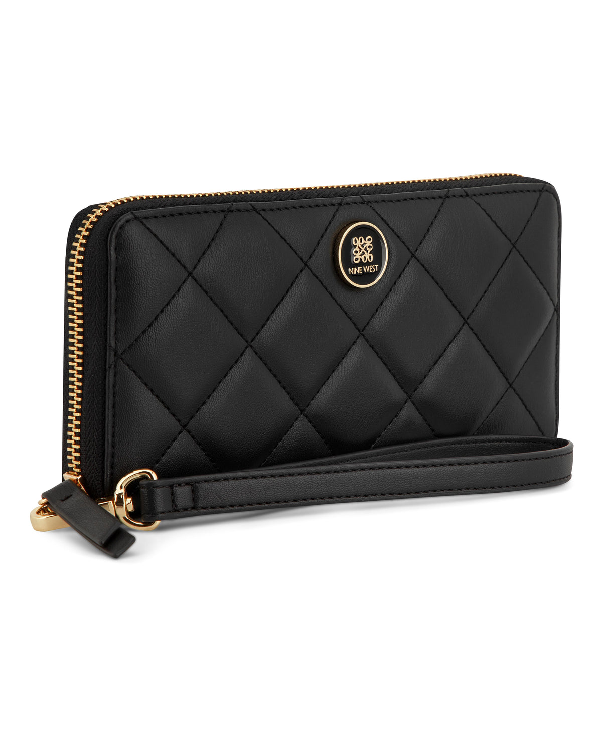 Nine West Handbags HALEEMA SLG ZIP ARND WRSLT WLT BLACK