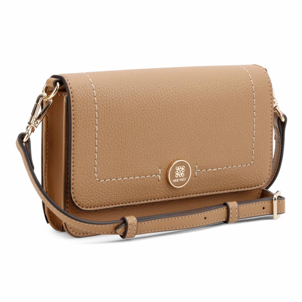 Nine West Handbags NAMI SLG WALLET ON A STRING DARK CAMEL