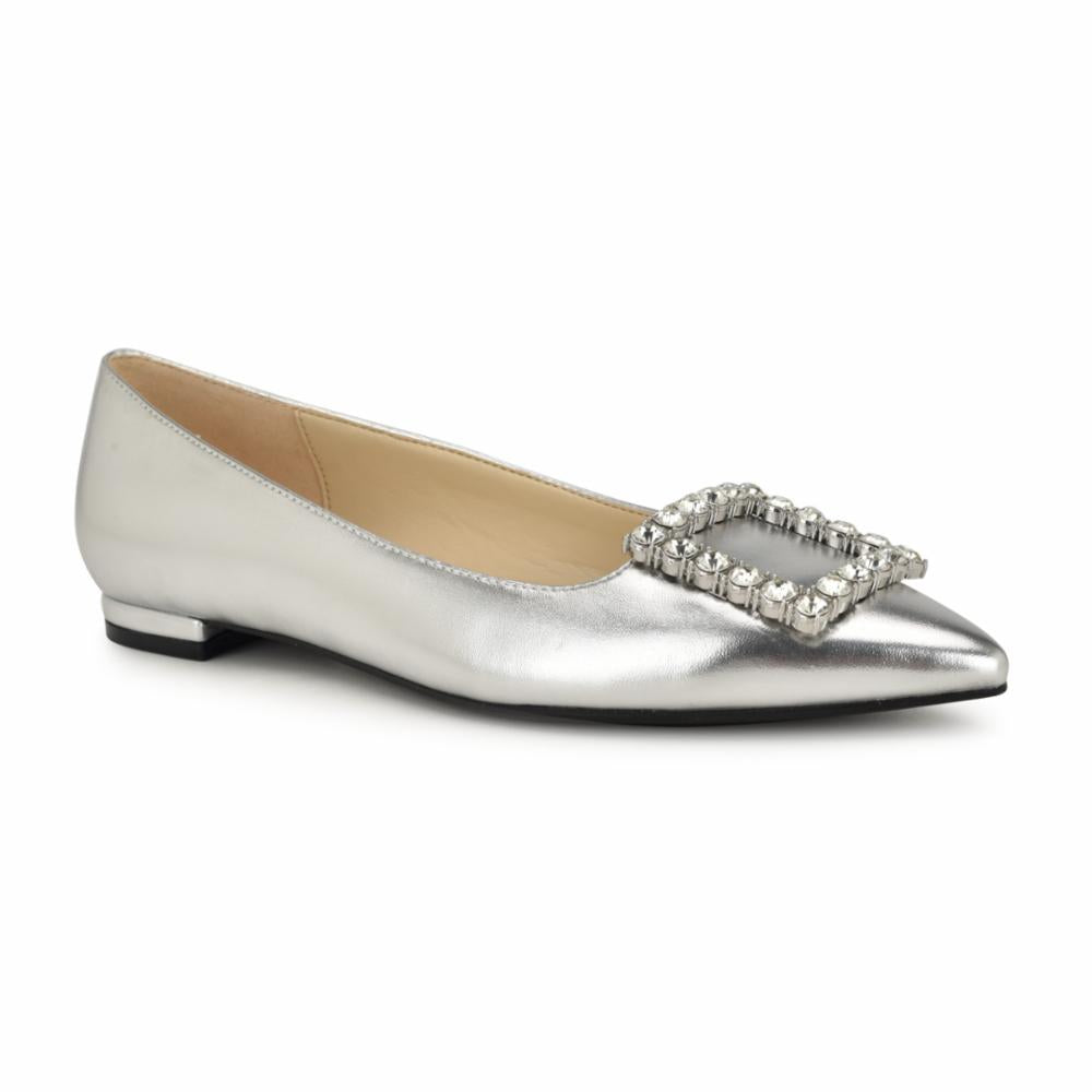 Nine West JESIKES3 SILVER/LAMINATO SOFT PU W/FILM