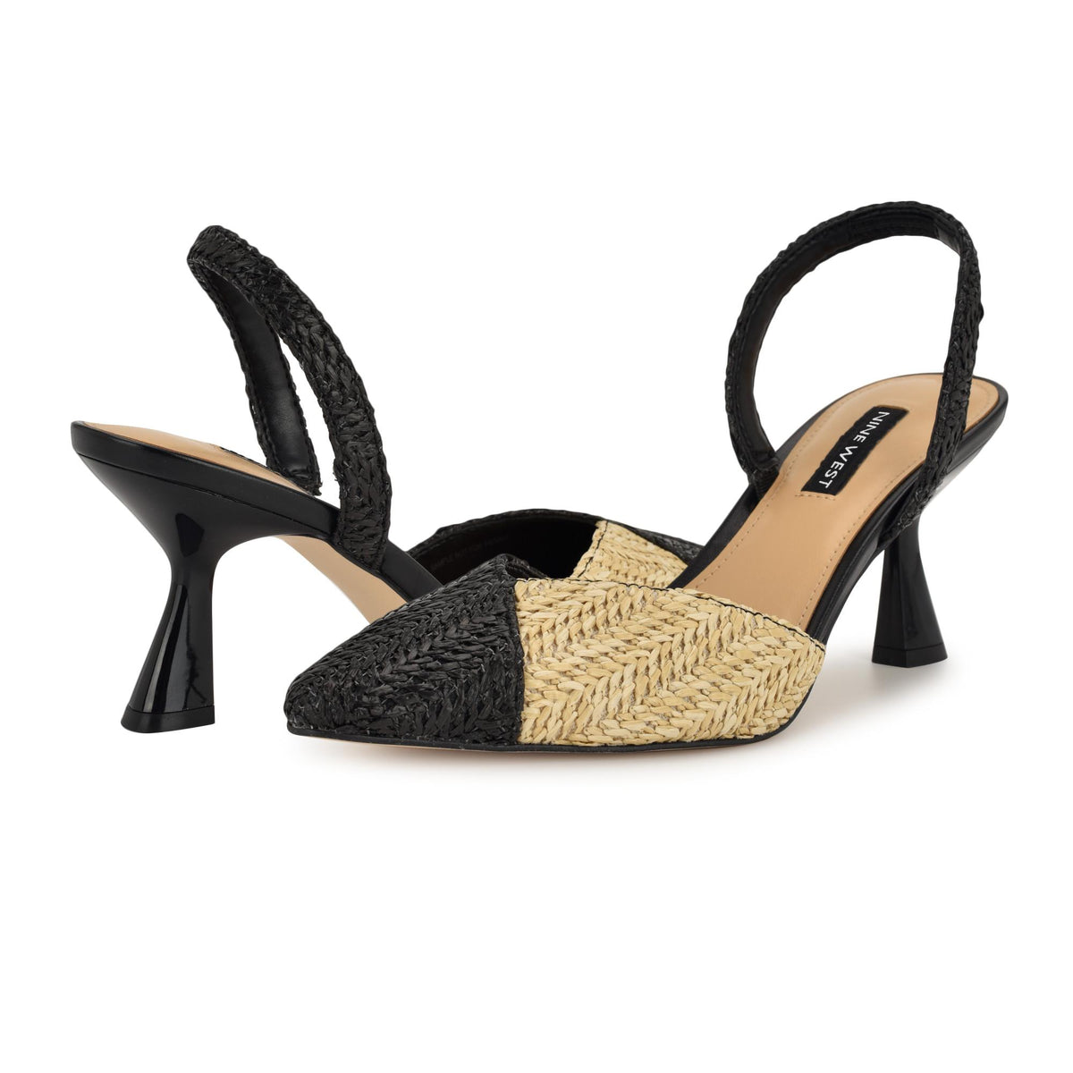 Nine West MAOUA2 NATURAL03/BLACK/RS WOVEN PP RA