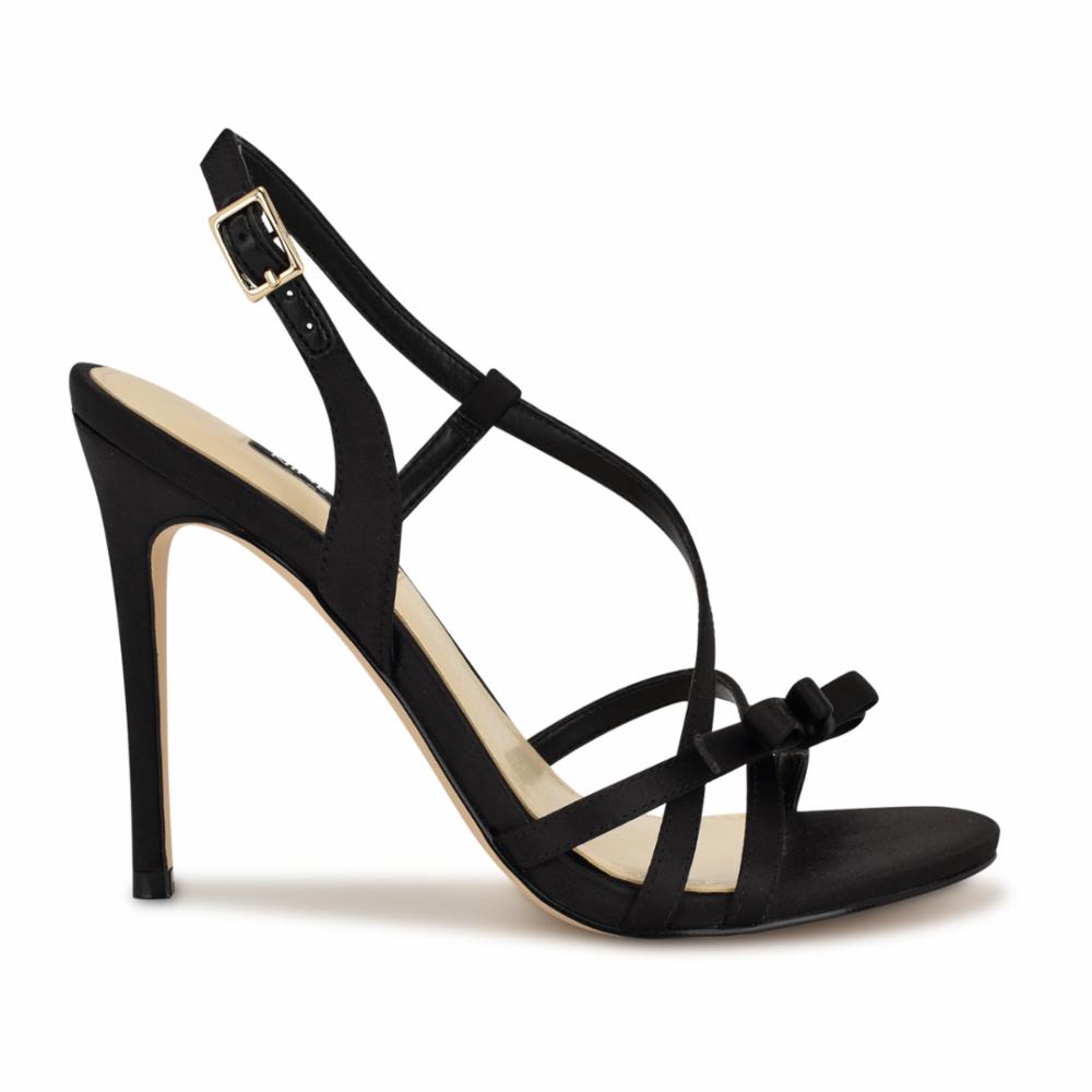 Nine West MARELLA2 BLACK/CRYSTAL SATIN