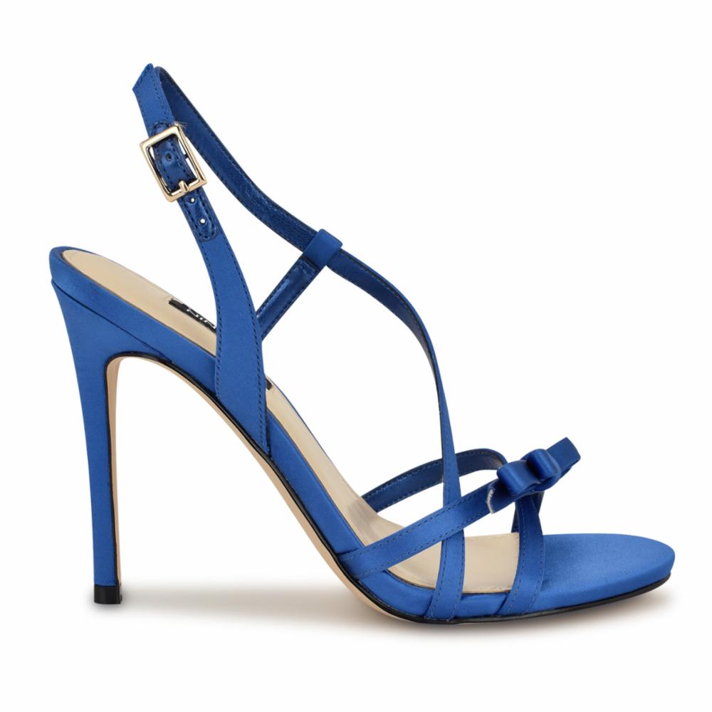 Nine West MARELLA2 BRIGHT BLUE1146/CRYSTAL SATIN