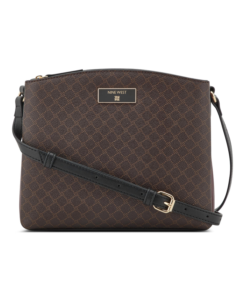 Nine West Handbags MARY CROSSBODY BROWN/BLACK - Nine West Canada