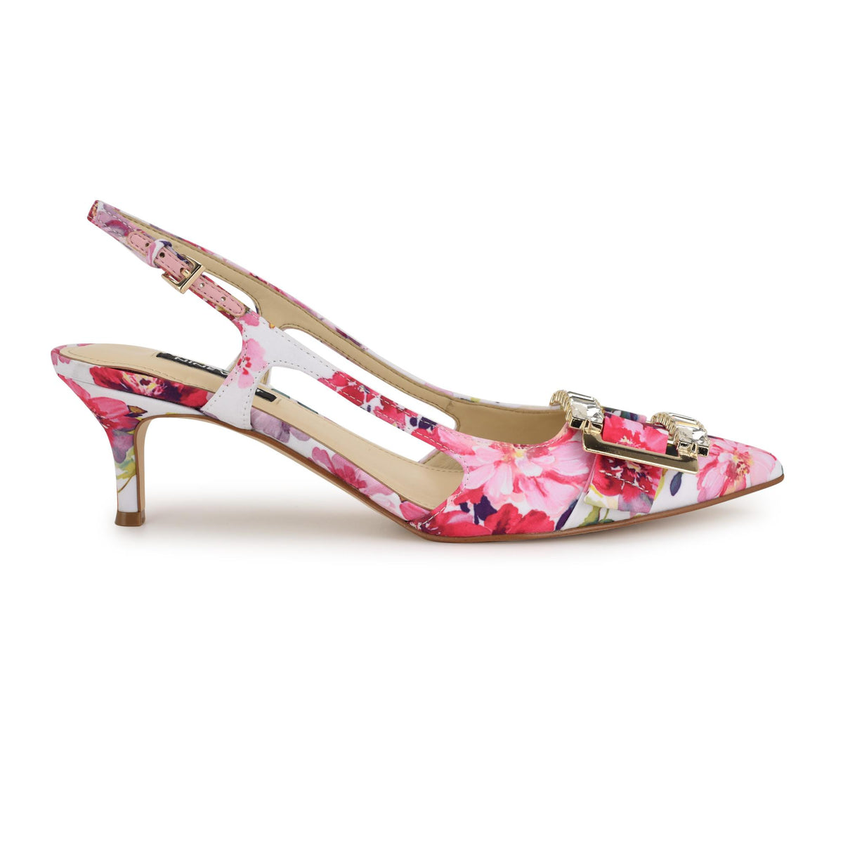 Nine West NEERI2 PINK MULTI/TEA PARTY FLORAL ON