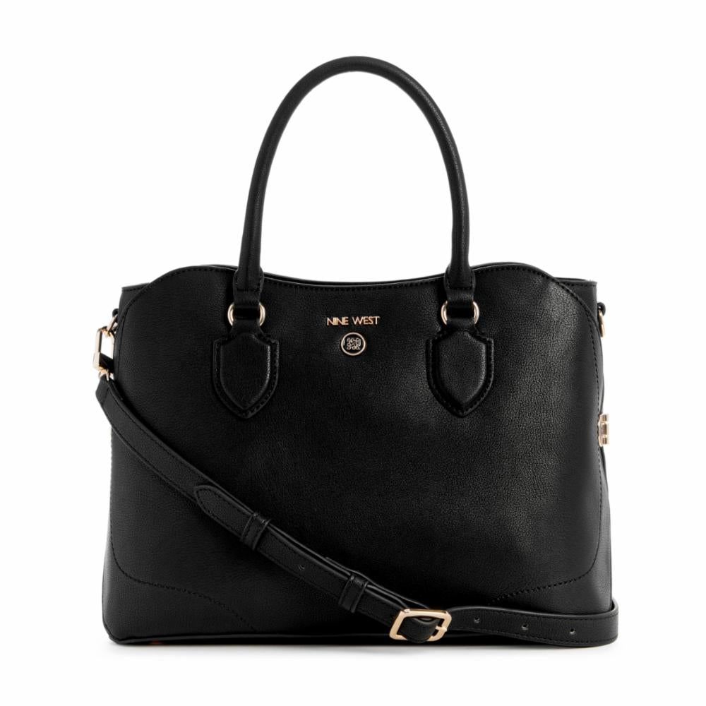 Nine West Handbags BRECKEN 2 COMP SATCHEL BLACK