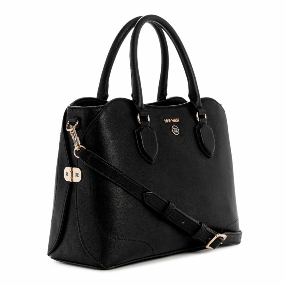 Nine West Handbags BRECKEN 2 COMP SATCHEL BLACK