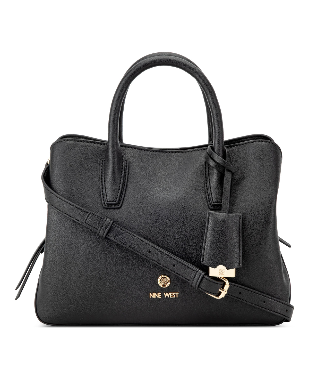 Nine West Handbags LAKELYN 3 COMP SATCHEL BLACK
