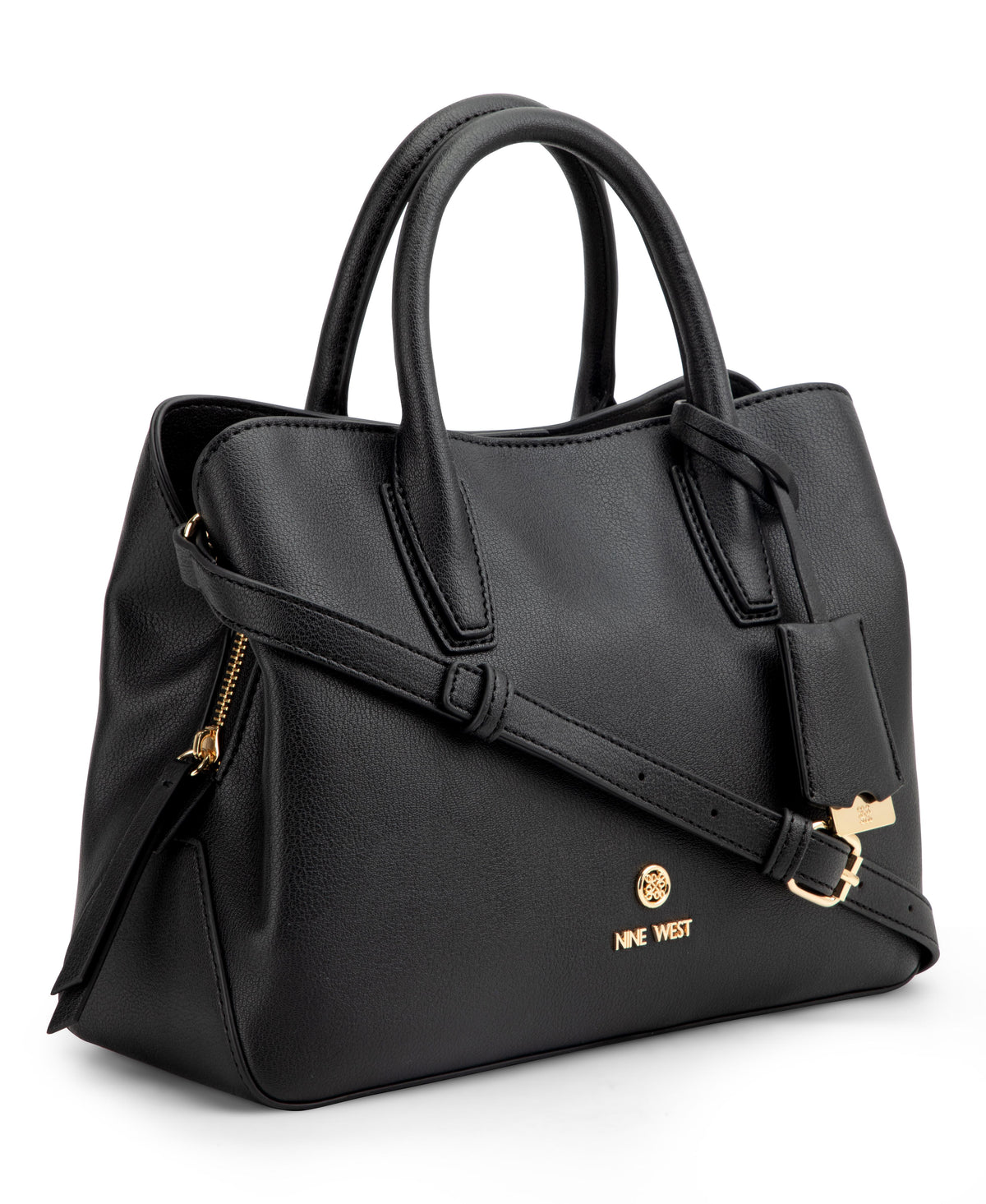 Nine West Handbags LAKELYN 3 COMP SATCHEL BLACK