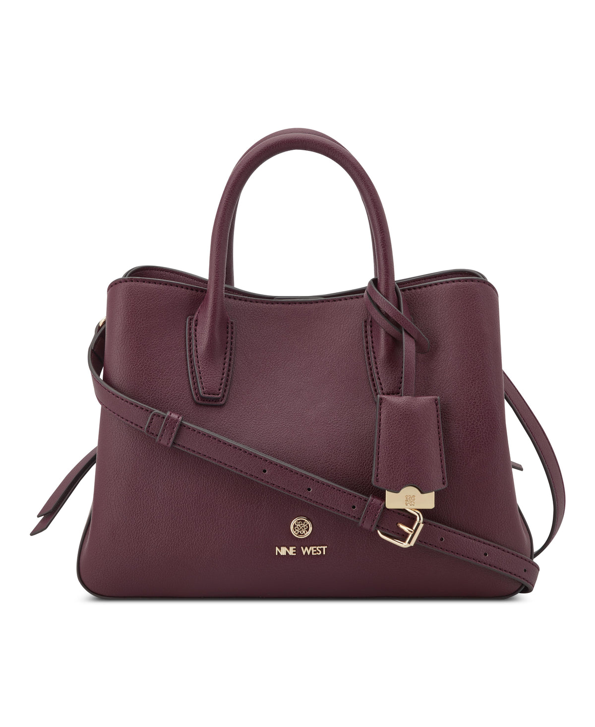 Nine West Handbags LAKELYN 3 COMP SATCHEL BOYSENBERRY