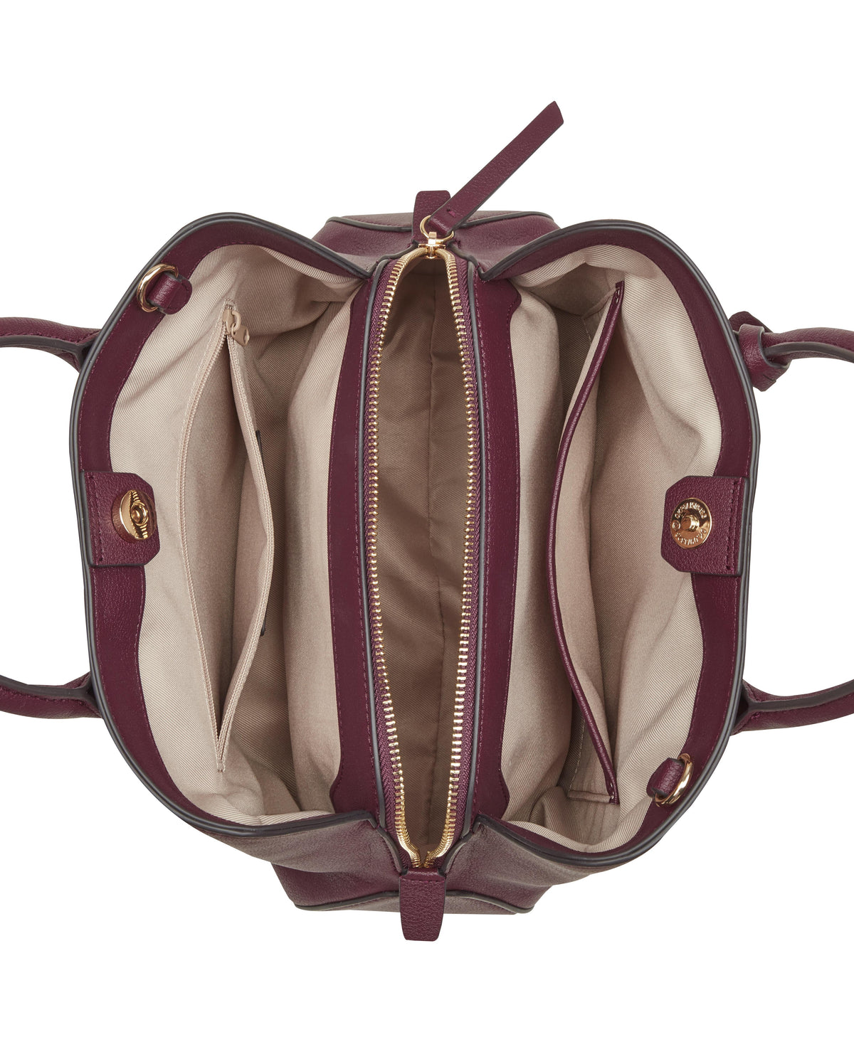 Nine West Handbags LAKELYN 3 COMP SATCHEL BOYSENBERRY