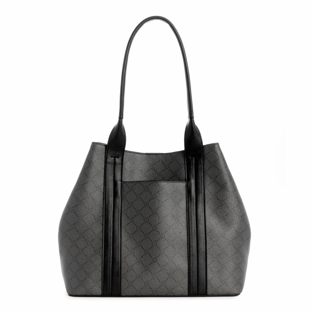 Nine West Handbags KYNDALL TRAP TOTE W/ POUCH ONYX LOGO