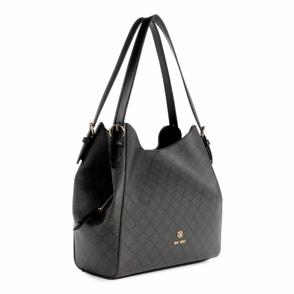 Nine West Handbags SIERA 3 COMP CARRYALL ONYX LOGO