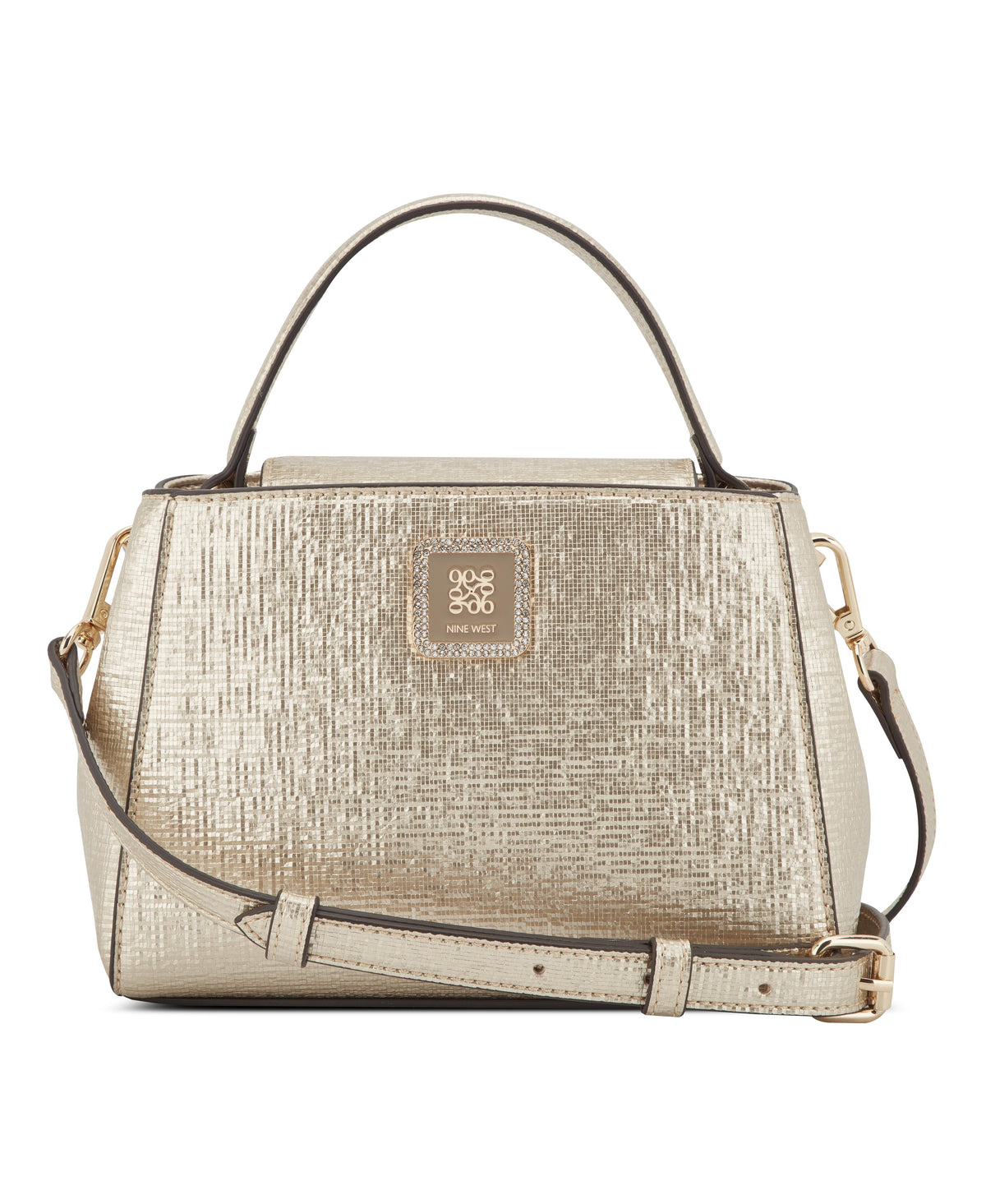 Nine West Handbags NIAMH TOP HANDLE CROSSBODY PLATINO