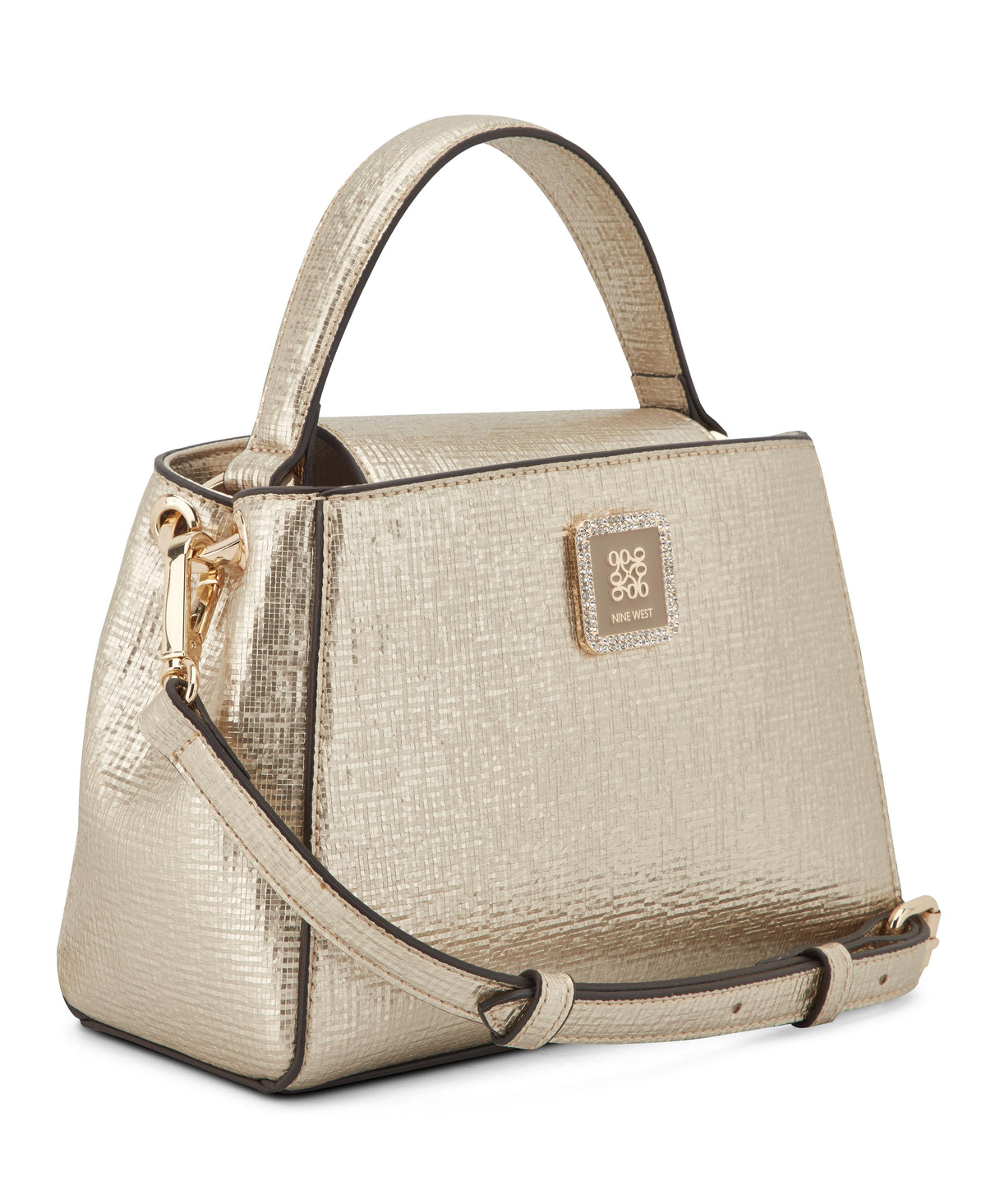 Nine West Handbags NIAMH TOP HANDLE CROSSBODY PLATINO