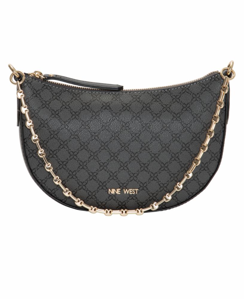 Nine West Handbags CHIRP MINI CROSSBODY BLACK LOGO
