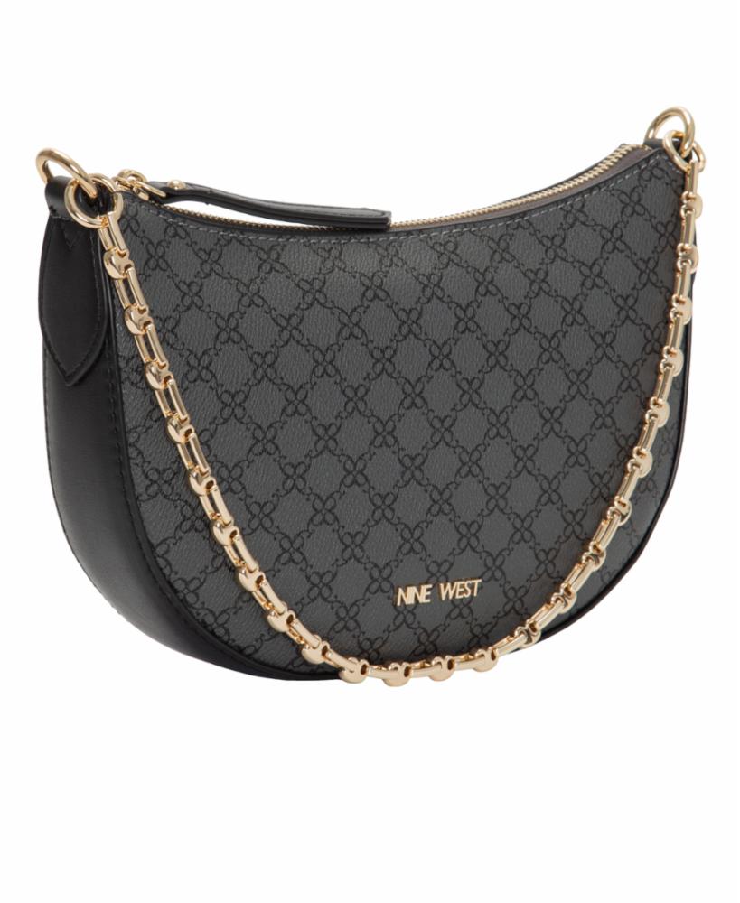 Nine West Handbags CHIRP MINI CROSSBODY BLACK LOGO