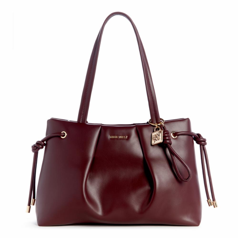 Nine West Handbags ELIN 3 COMP SHOULDER SATCHEL MERLOT