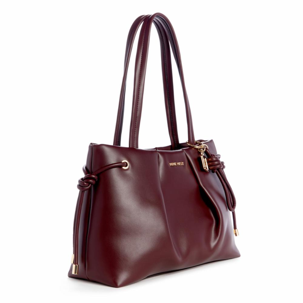 Nine West Handbags ELIN 3 COMP SHOULDER SATCHEL MERLOT