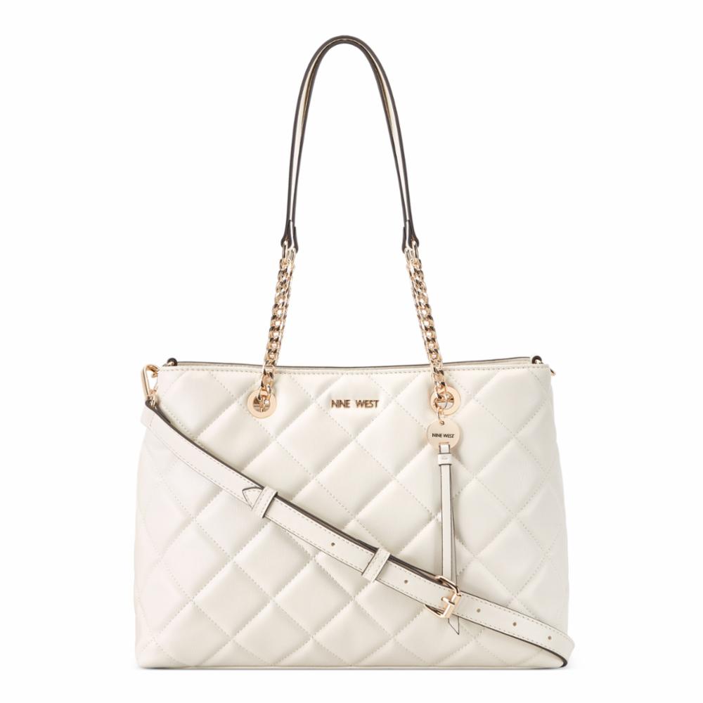 Nine West Handbags MEILANI CARRYALL CHIC CREAM