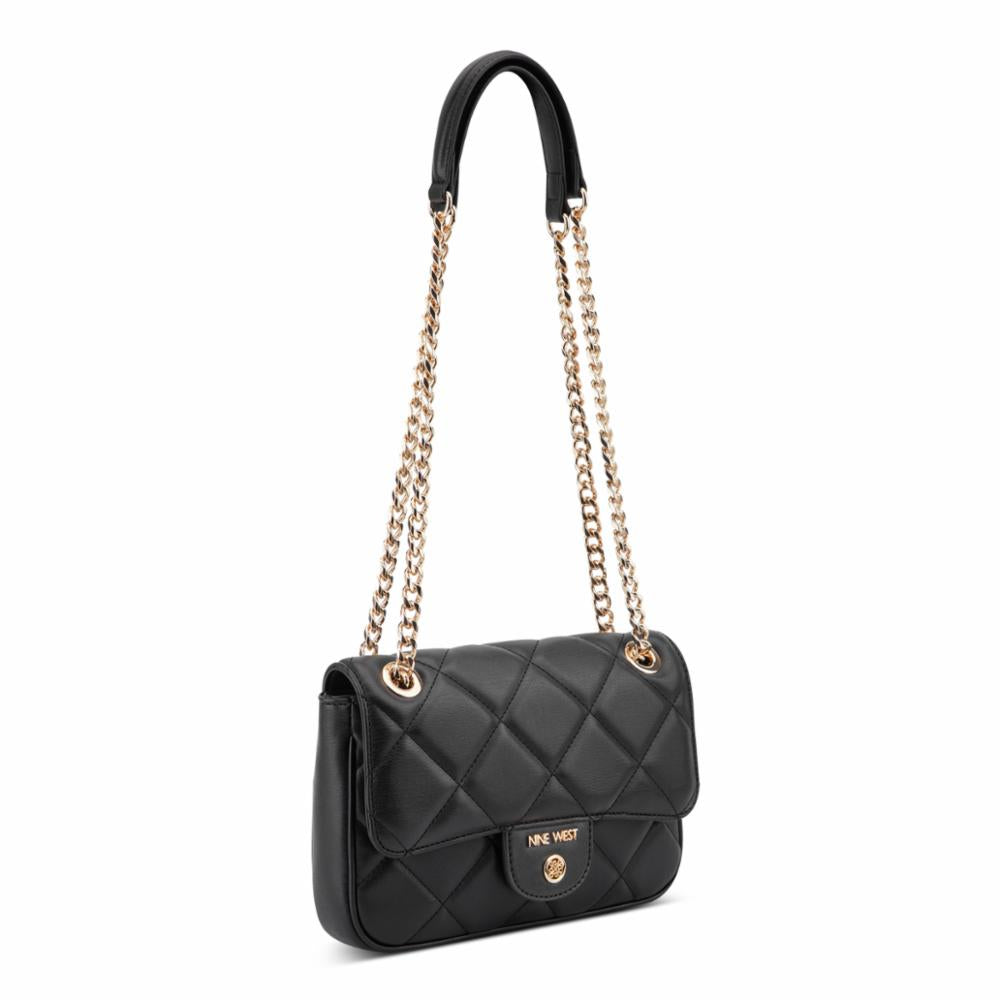 Nine West Handbags MEILANI CONVERTIBLE XBODY FLAP BLACK