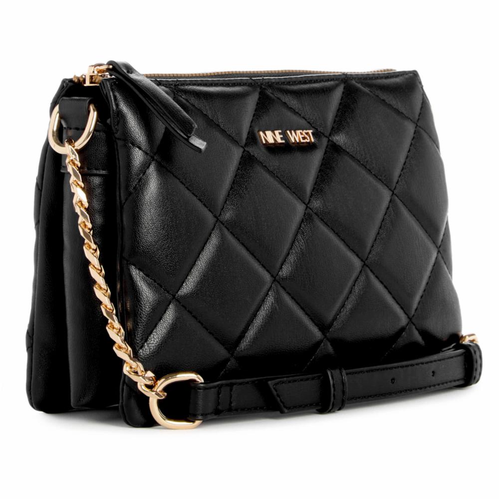 Nine West Handbags MIRABELLA TRI CMPRTMNT XBODY BLACK