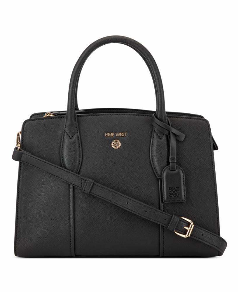 Nine West Handbags GRADY 3 COMP SATCHEL BLACK