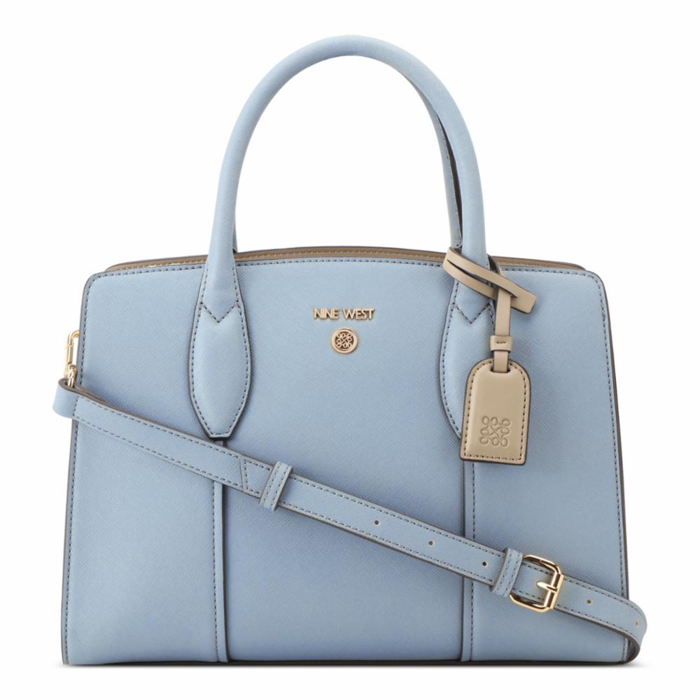 Nine West Handbags GRADY 3 COMP SATCHEL BLUESTONE