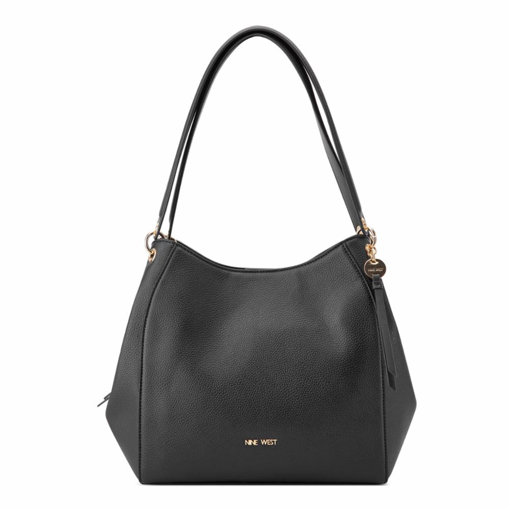 Nine West Handbags MEARA 3 COMP SHOULDER BAG BLACK