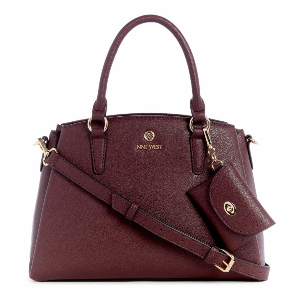 Nine West Handbags SIERA SATCHEL MERLOT