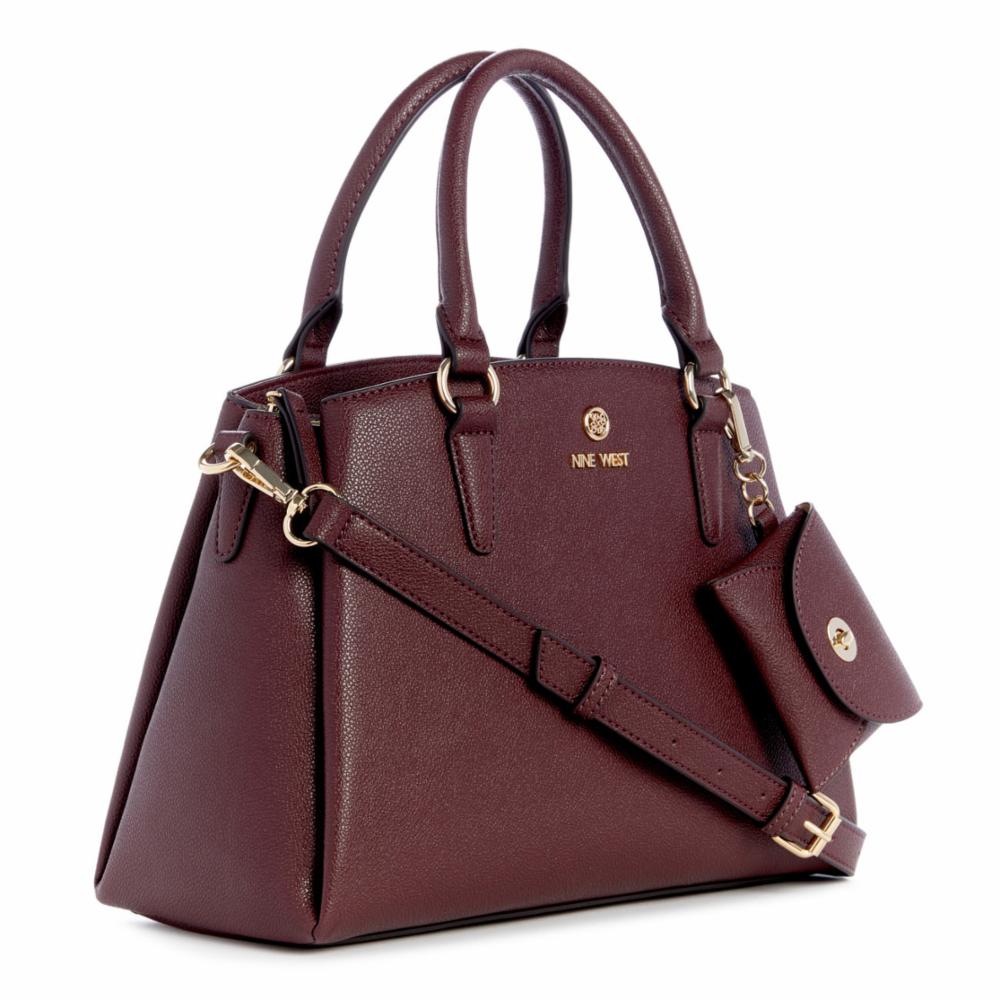 Nine West Handbags SIERA SATCHEL MERLOT