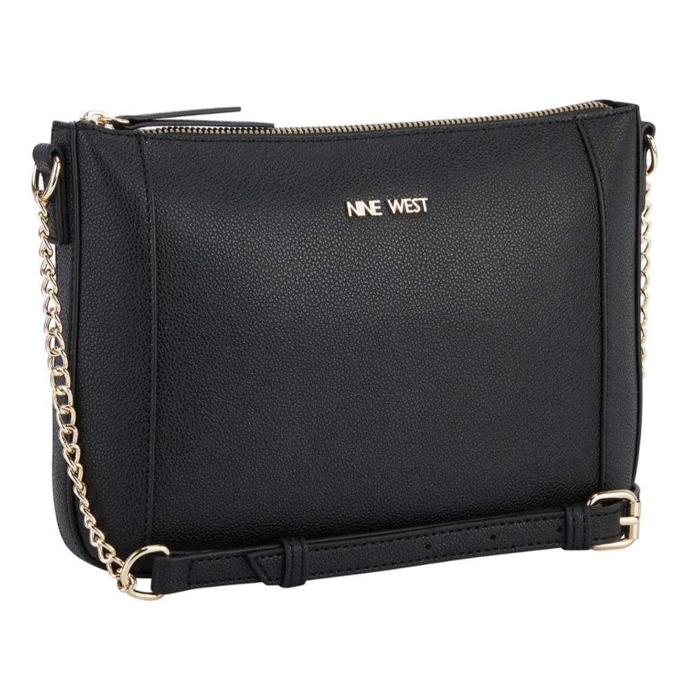 Nine West Handbags BASIL TOP ZIP CROSSBODY BLACK